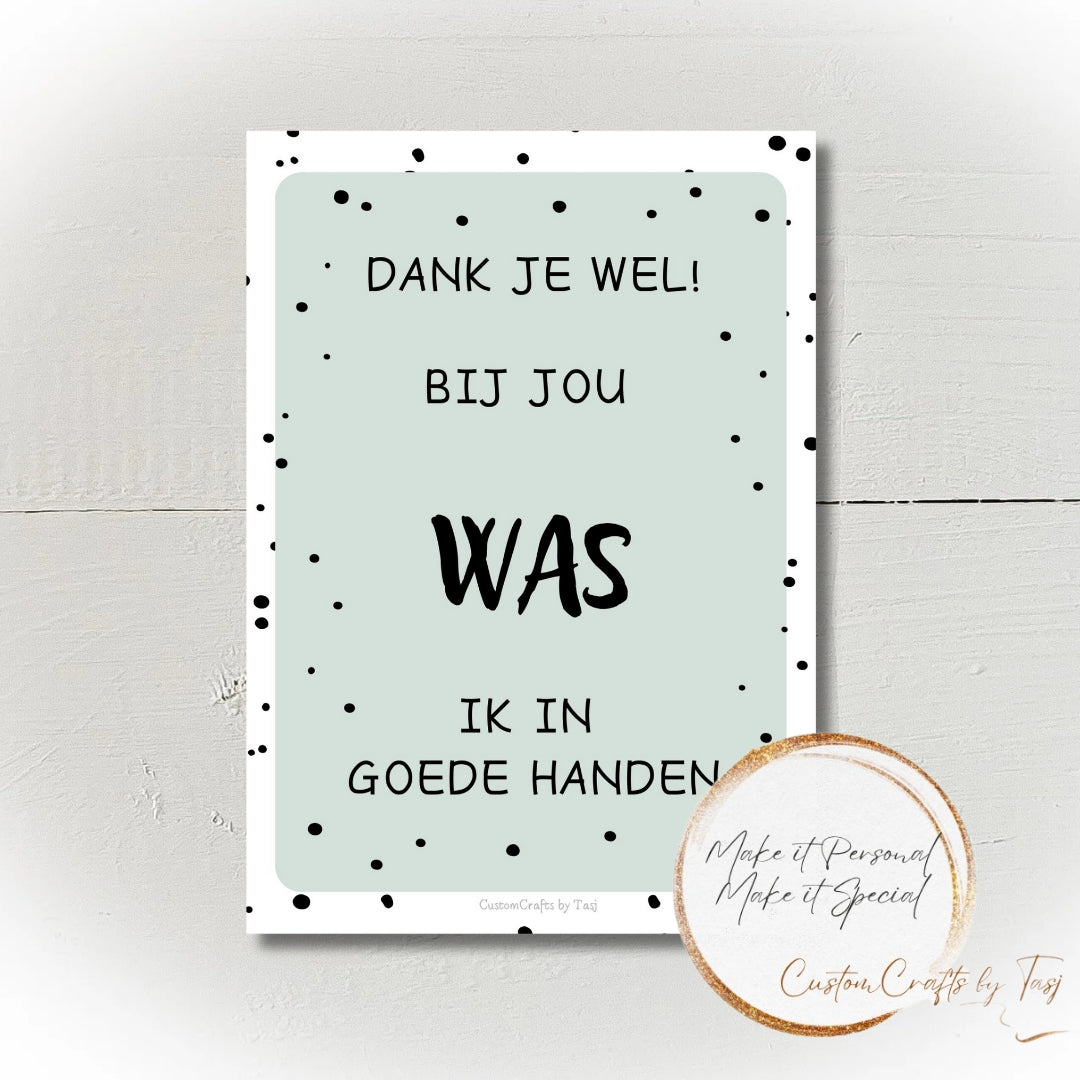 Kaartje handzeep - Mint