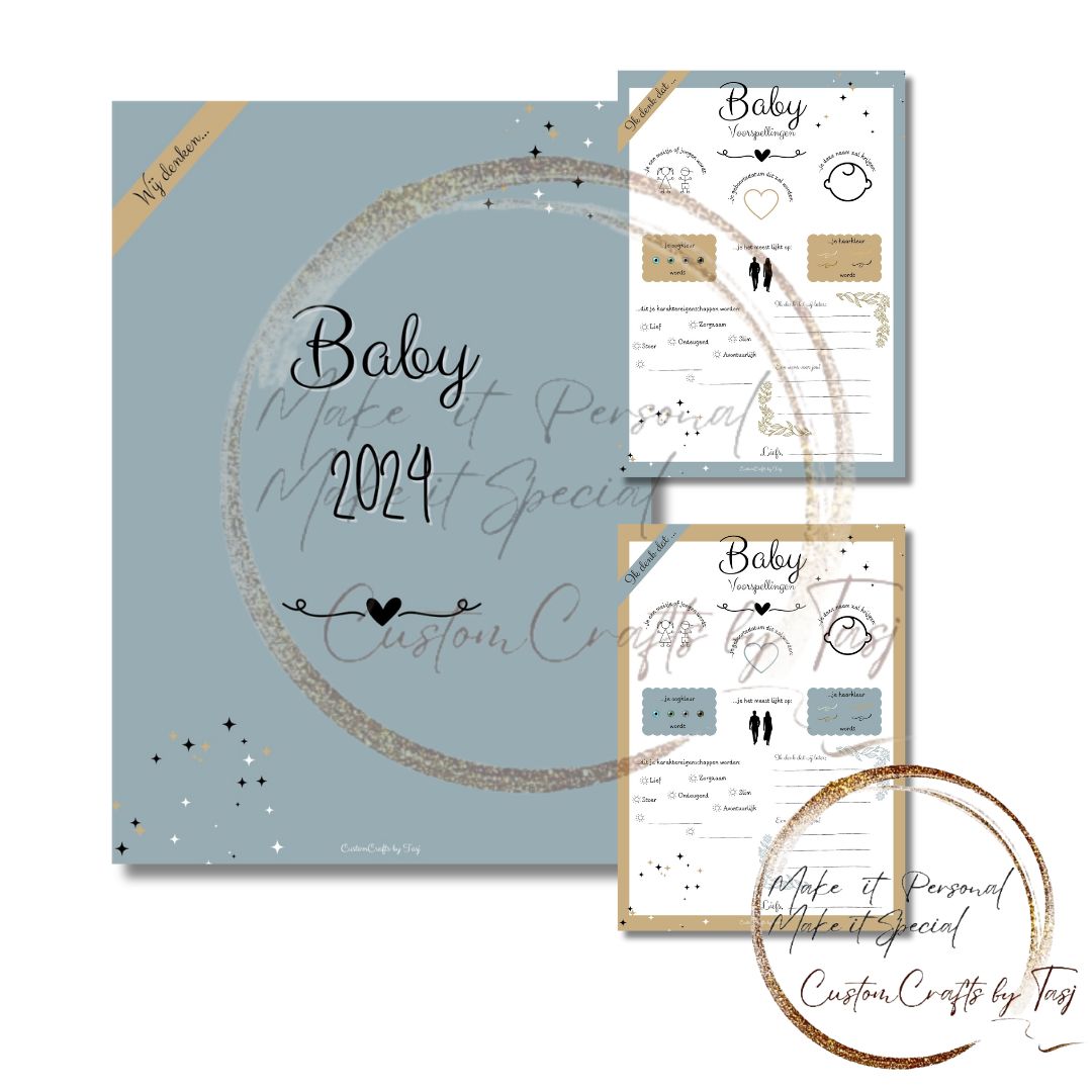 Baby shower Baby voorspellingen Blauw