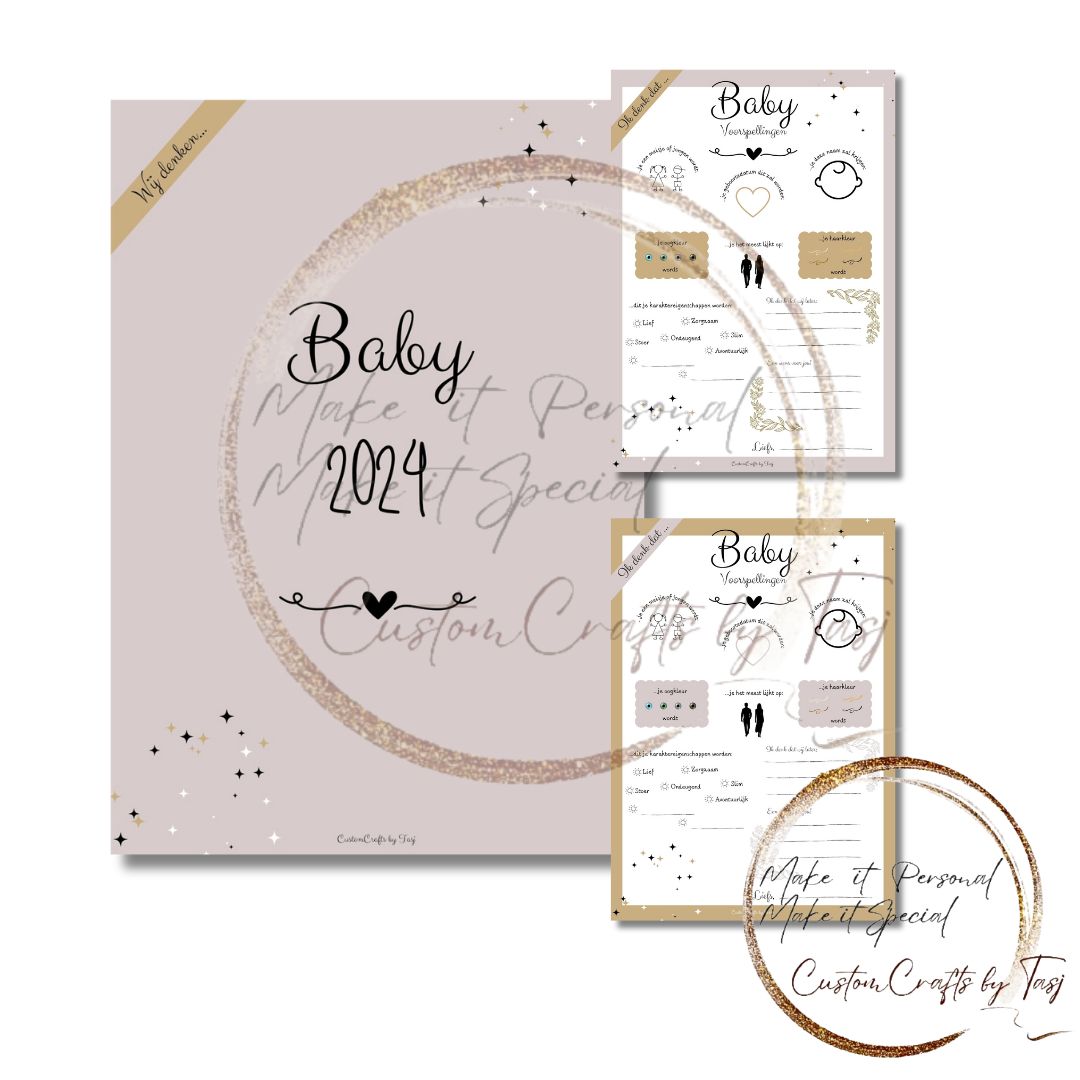 Baby shower Baby voorspellingen Roze