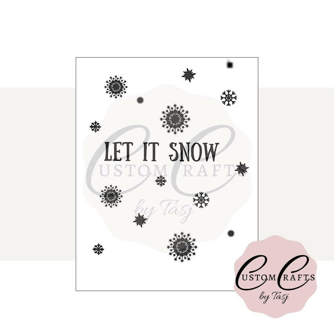 Herbruikbare Raamstickers | Let It Snow CustomCrafts by Tasj 