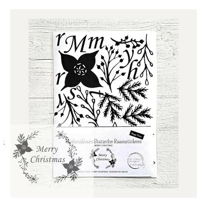 Herbruikbare Raamstickers | Winter | Merry Christmas CustomCrafts by Tasj 