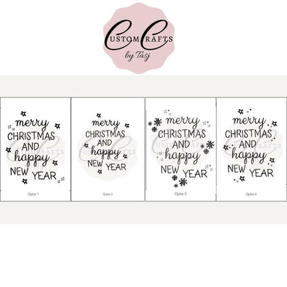 Herbruikbare Raamstickers | Winter | Merry Christmas and Happy New Year CustomCrafts by Tasj 