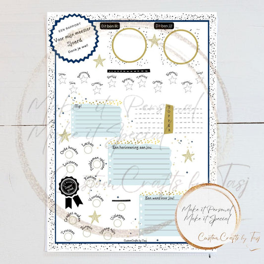 Rapport meester ... | CustomCrafts by Tasj