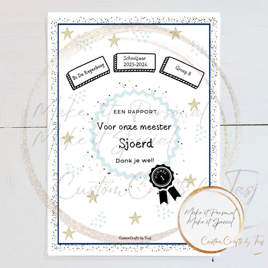 Voorblad bundel rapport meester ... | CustomCrafts by Tasj