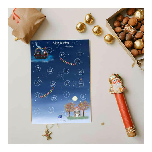 Sinterklaas | Aftelkalender 2023 | PDF-printable CustomCrafts by Tasj 