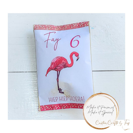 Diy Traktatie Wikkel Chipszakje Flamingo